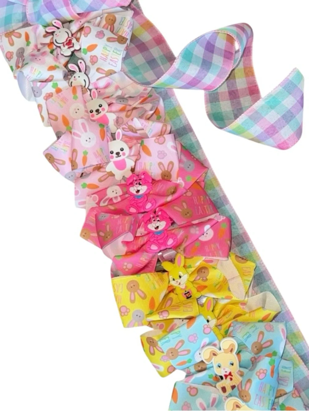 Bunny Hair Bow Pastel Spring Kids Clip 3/$15✨